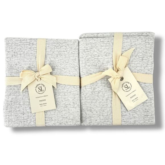 Southern Living Paxton King Size Pillow Sham Set Simplicity Gray - Picture 1 of 4